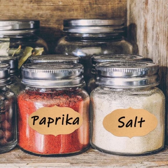 Natural Kraft Labels, Roll of 300 Decorative Stickers 3 Styles Adhesive Write On - Picture 10 of 10